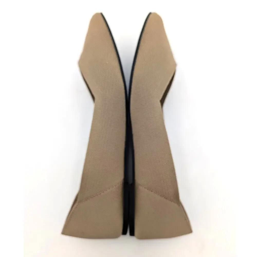 Mia Kerri Pointed Toe Ballet Flat Shoes Women's Dark Sand Size US7.5M EU38